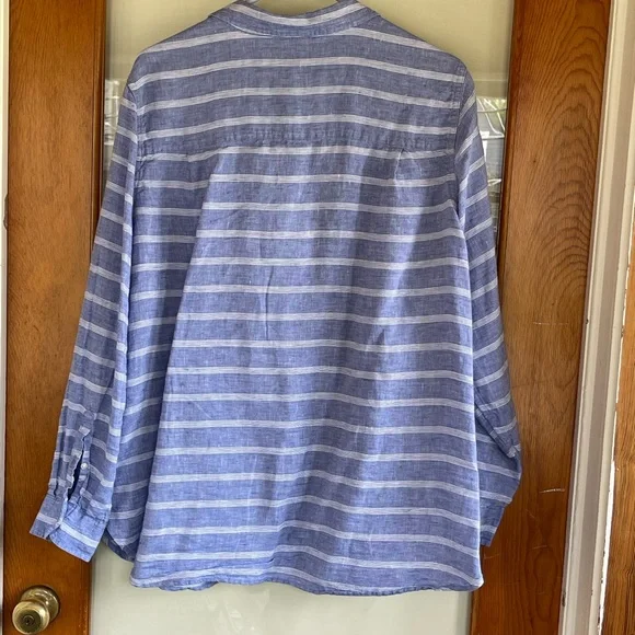 LLBean striped linen shirt Cool & breezy! - Picture 2 of 8